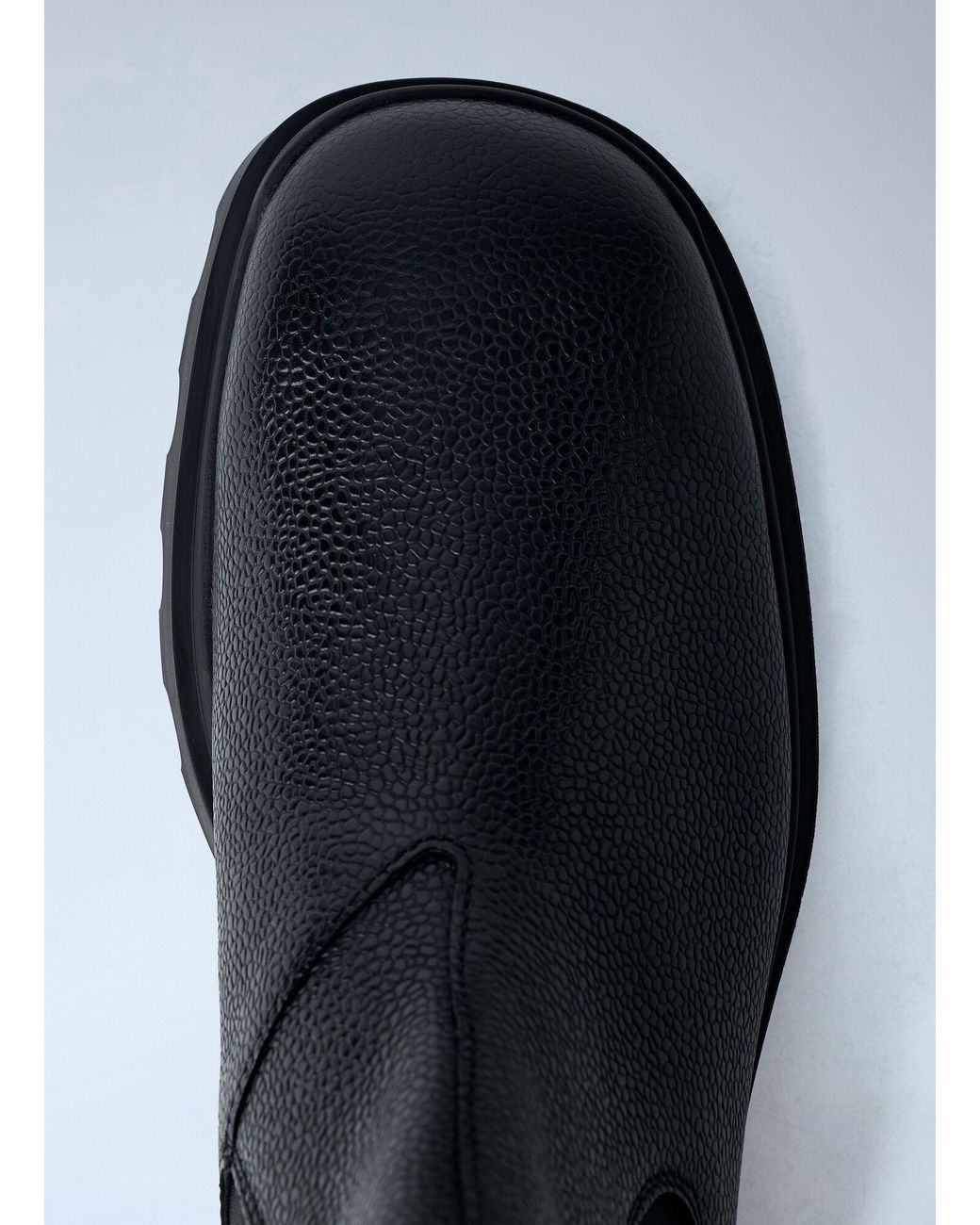 Prada Blue Stamped Leather Boots for men