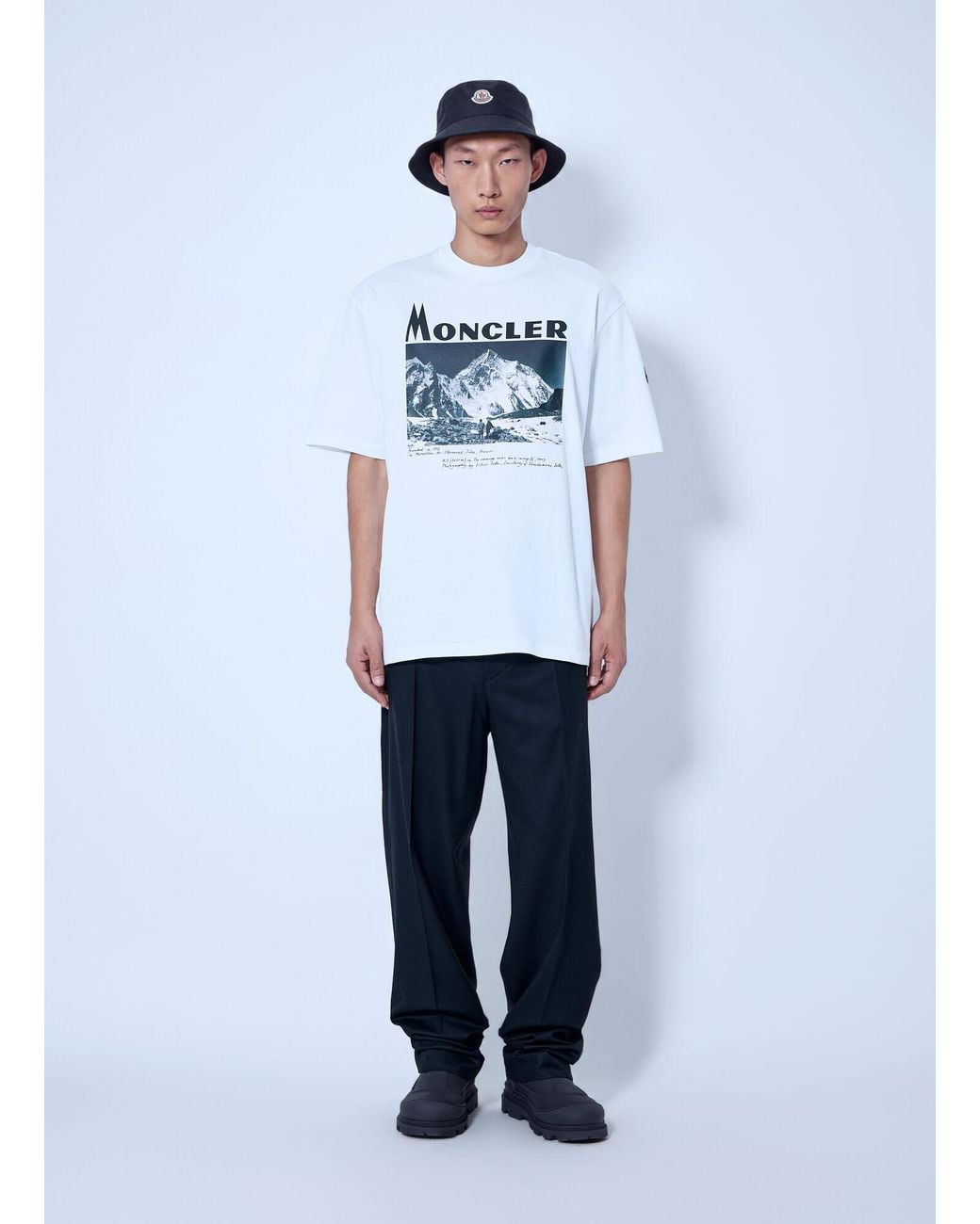 Moncler Blue Tailored Wool Trousers for men