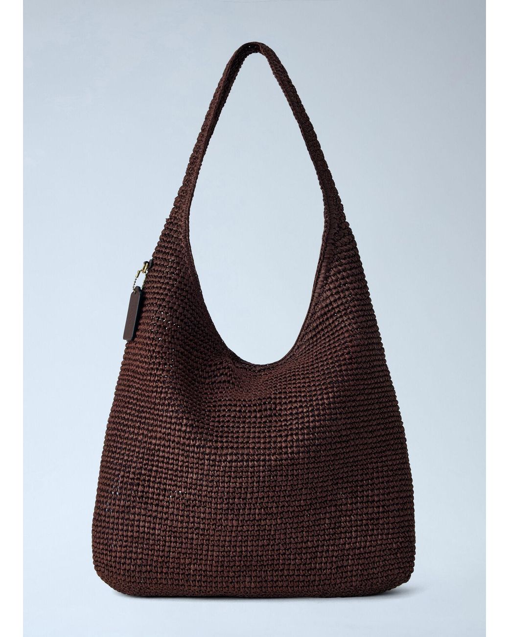 COACH Purple Refined Weave Straw Brooklyn Shoulder Bag 39