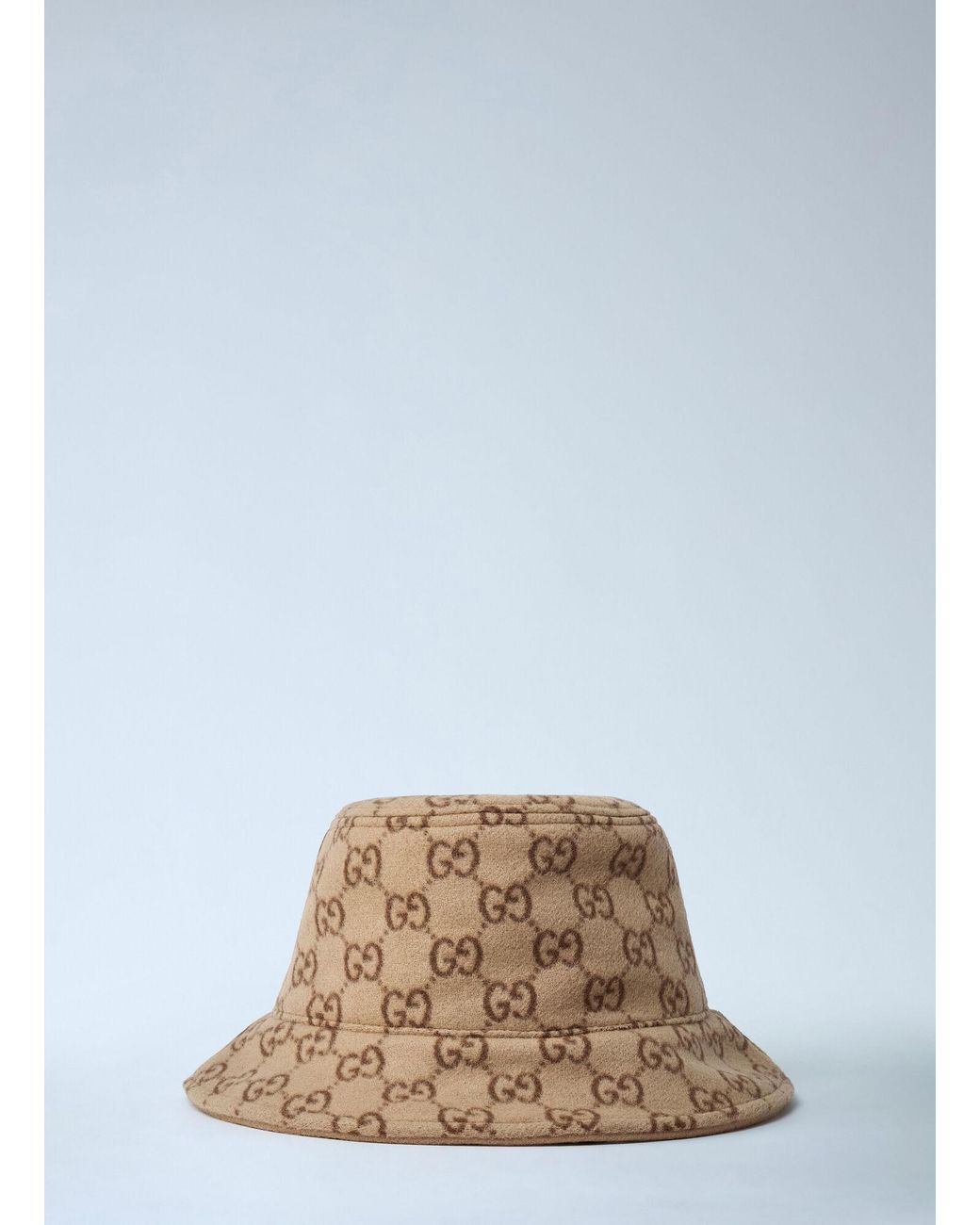 Gucci Blue Logo Motif Bucket Hat