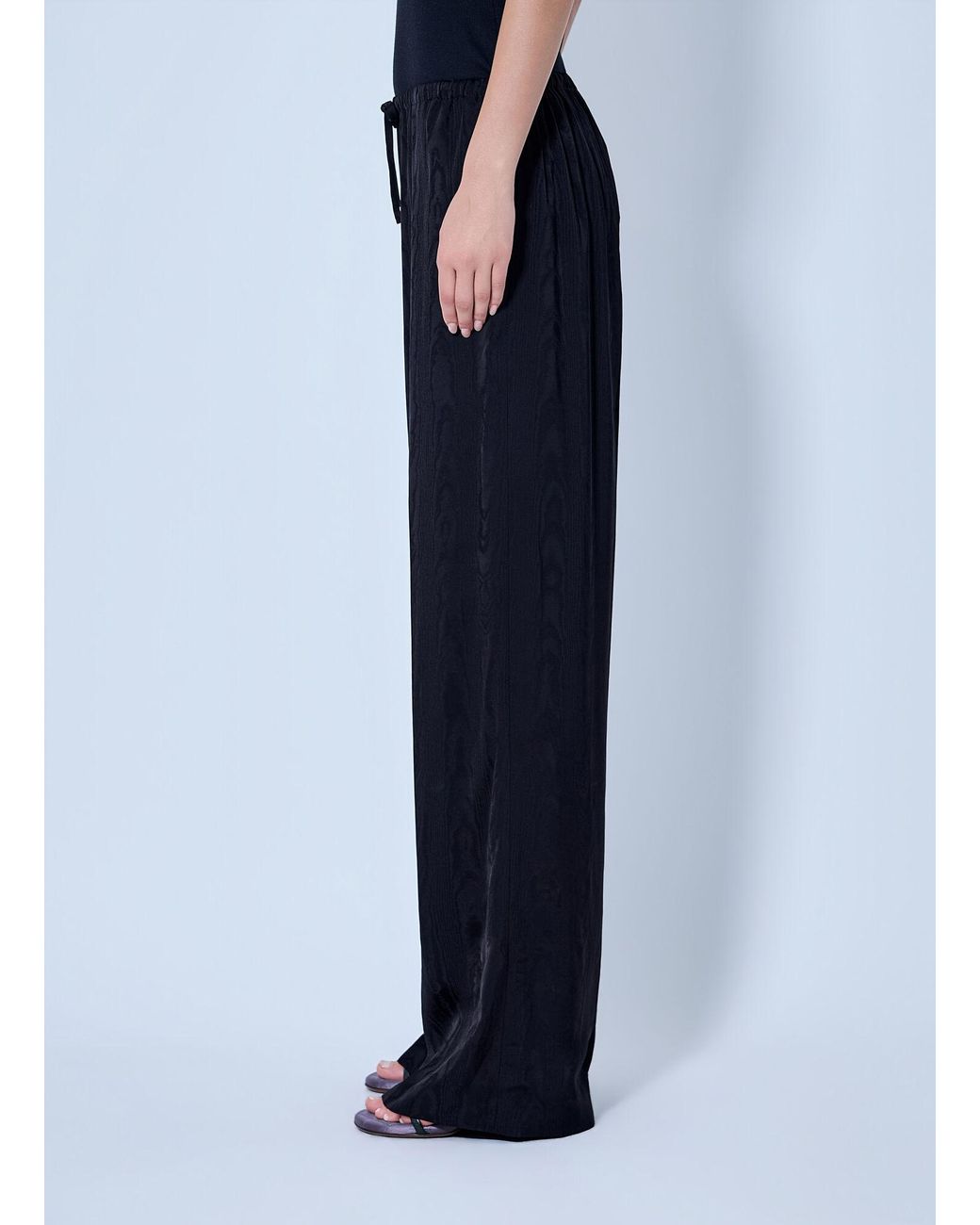 Dries Van Noten Blue Puvis Wide-leg Satin Pants