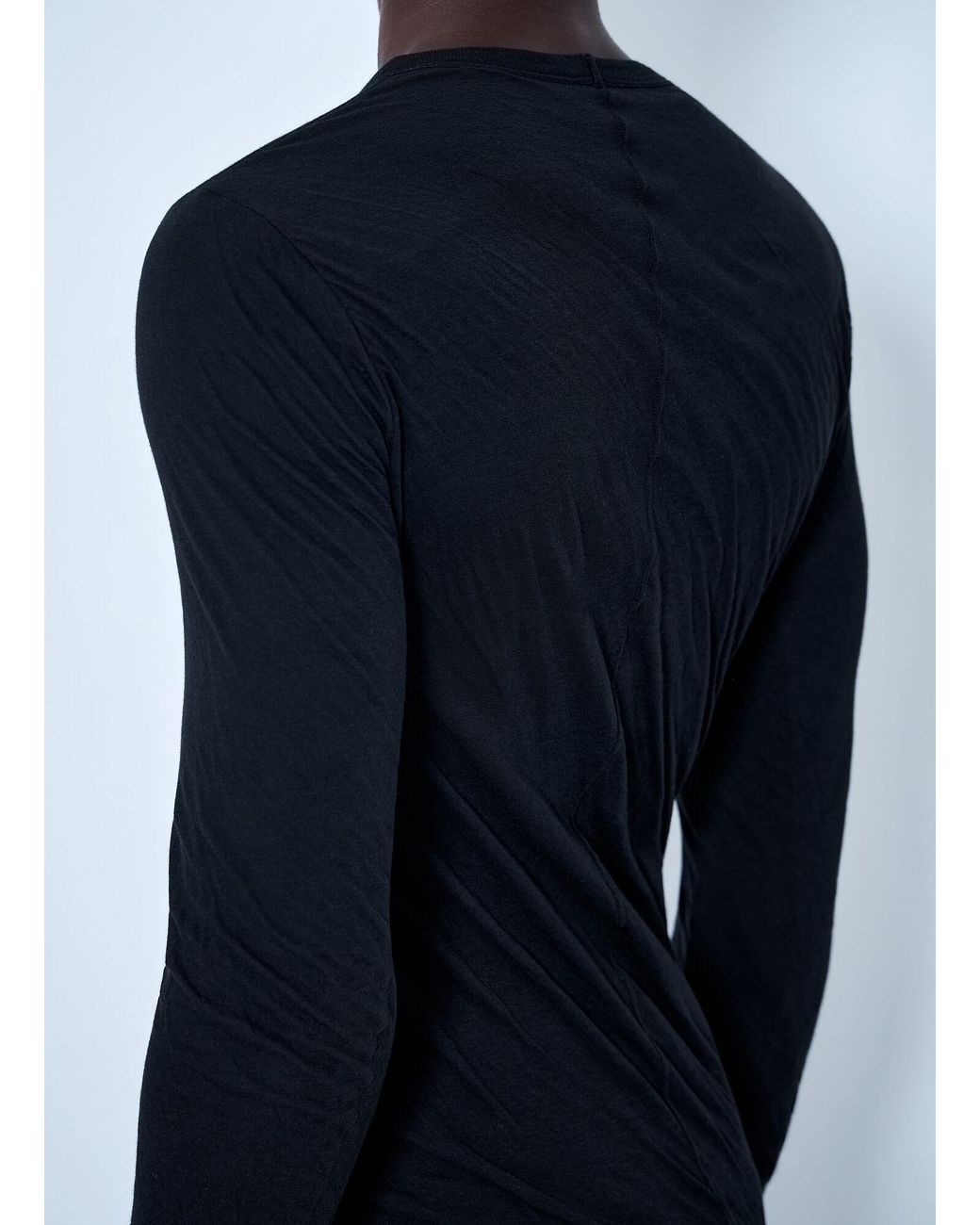 Rick Owens Blue Long Sleeve Crewneck Top for men