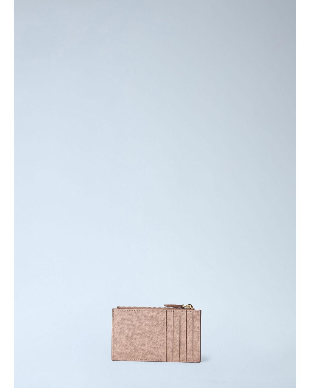 Prada Blue Saffiano Card Holder