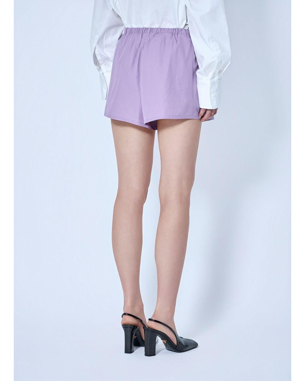Prada Blue Elasticated Waist Utility Shorts