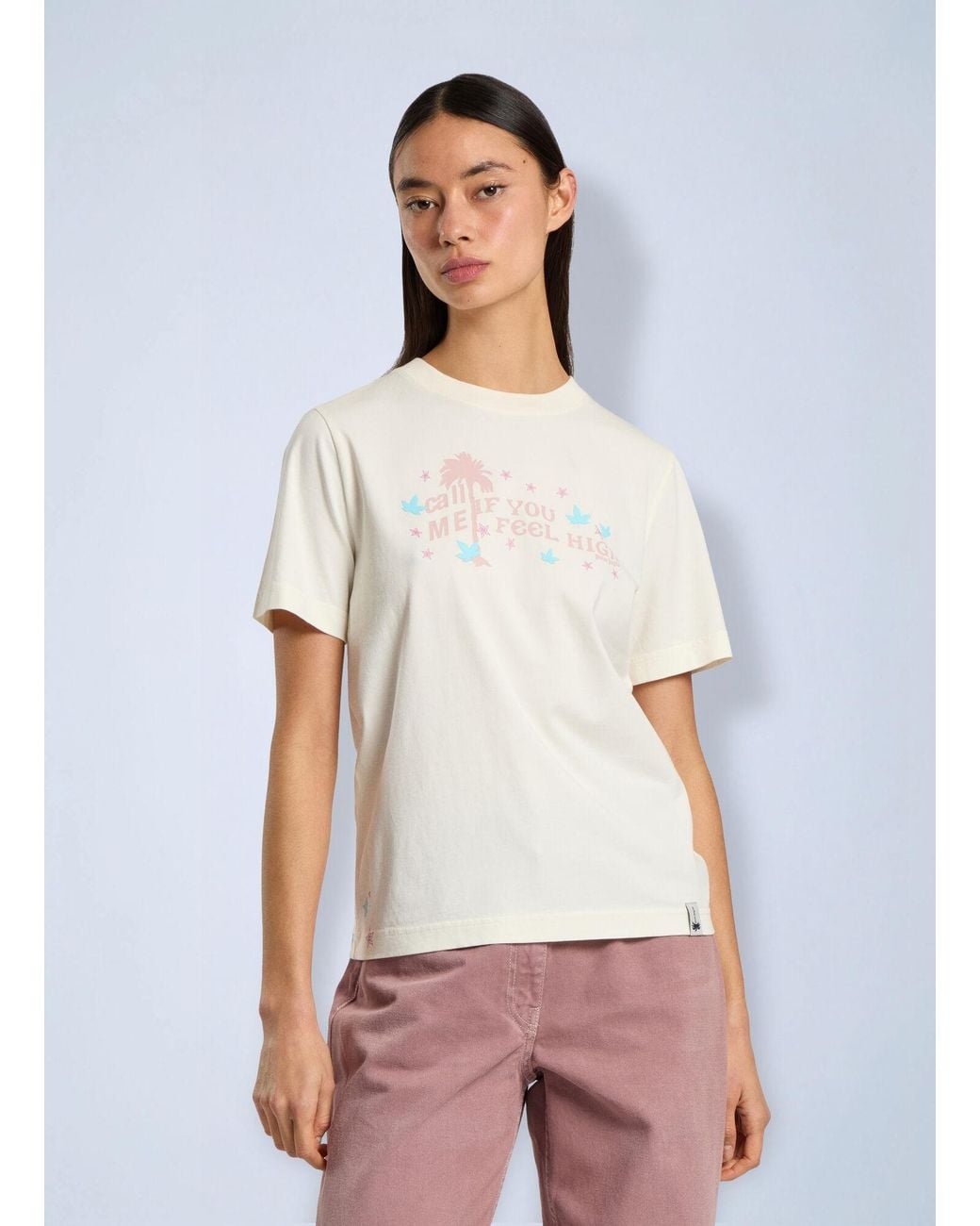 Palm Angels White Feel High Regular T-Shirt