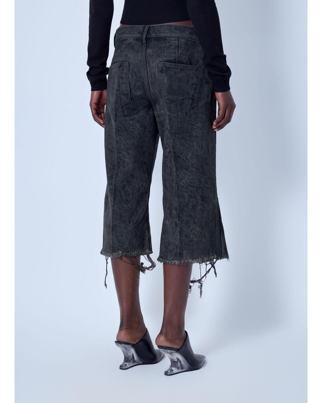 Rick Owens Blue Bolan Cutoffs