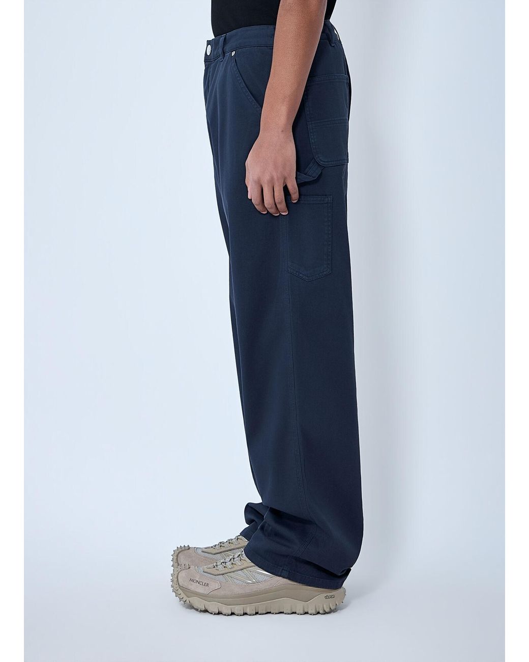 Moncler Blue Relaxed-Fit Cargo Pants for men