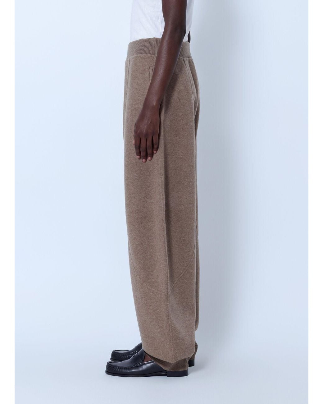 Max Mara Brown Wide-Leg Knit Pants