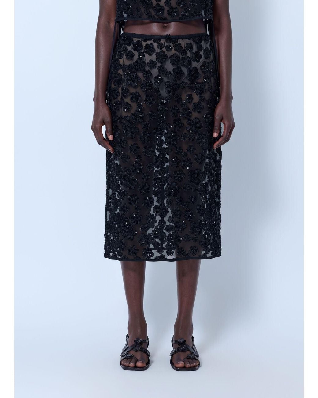 CECILIE BAHNSEN Blue Cbbria Midi Skirt