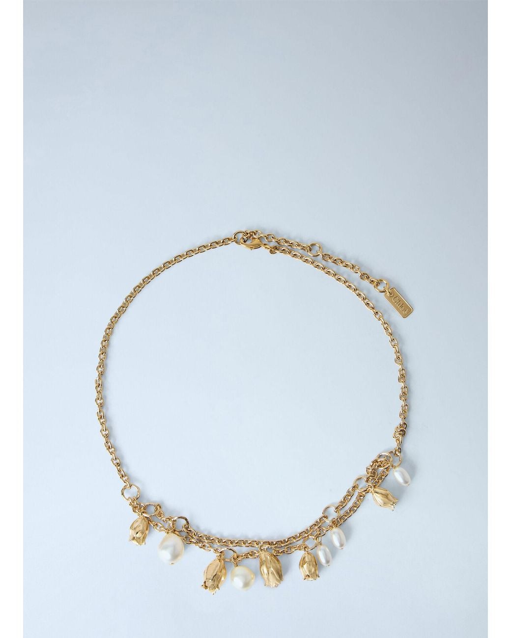 Chloé Blue Chloé Tulip Chain Necklace