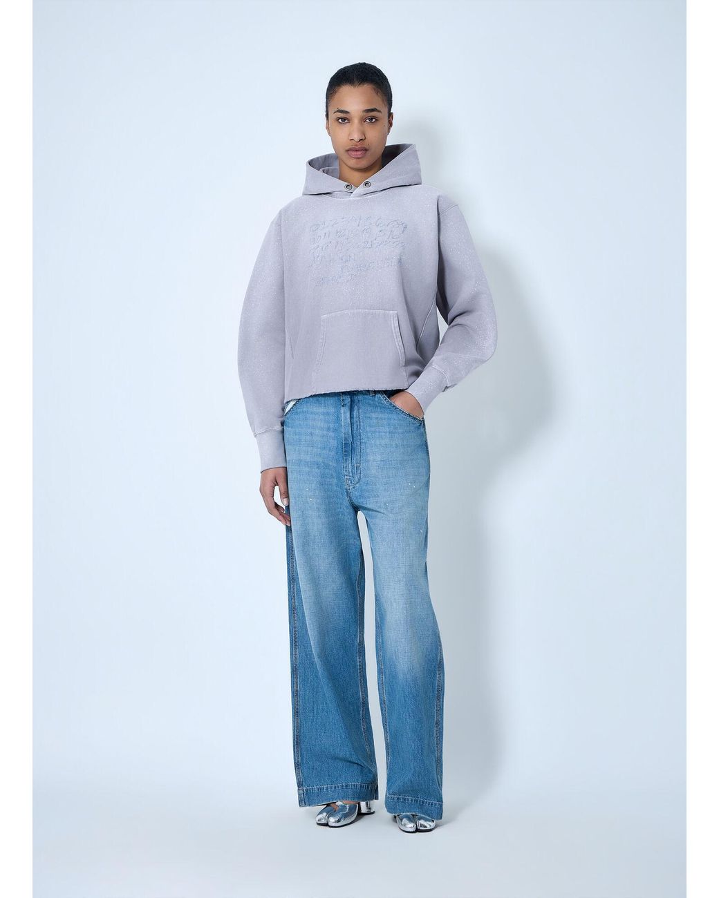 Maison Margiela Blue Wide-Leg Denim Jeans