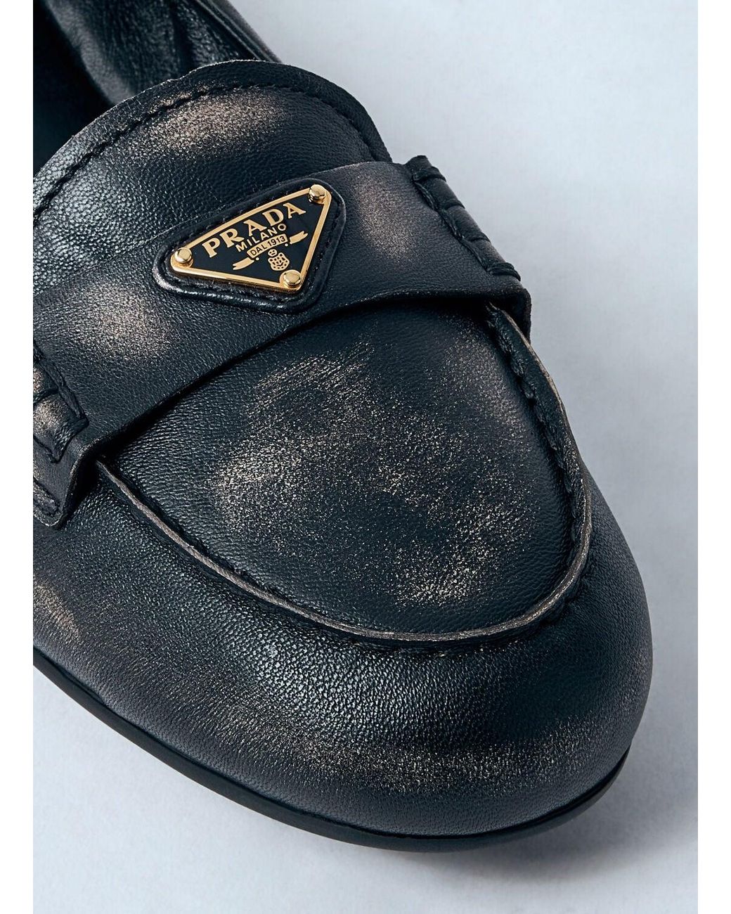 Prada Multicolor Logo Plaque Loafters
