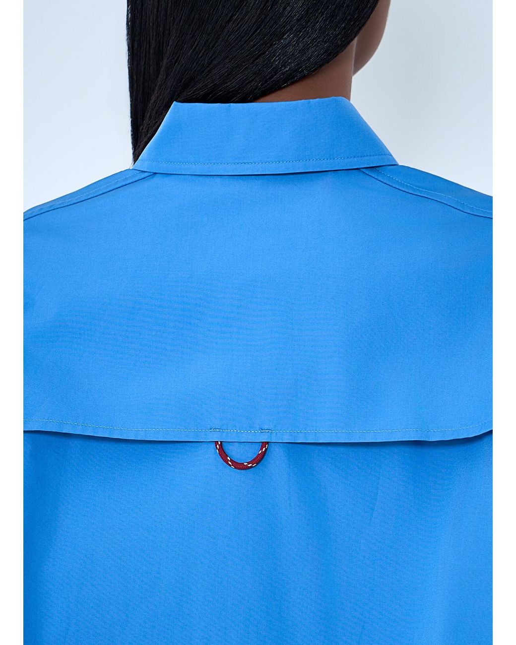 Miu Miu Blue Cropped Utility Shirt