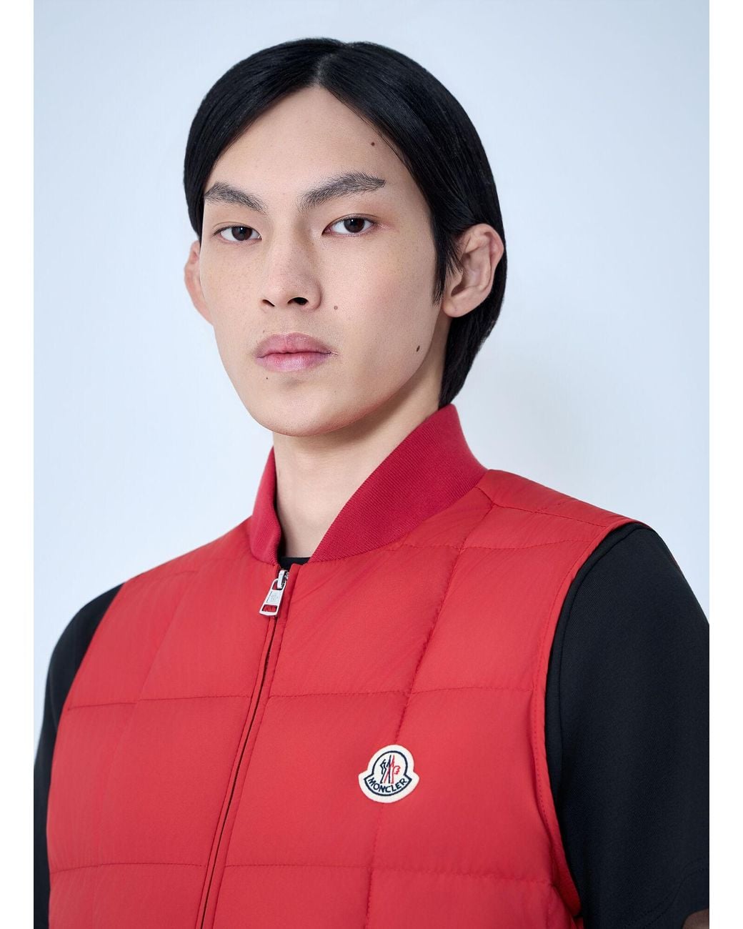 Moncler Red Elberton Padded Vest for men