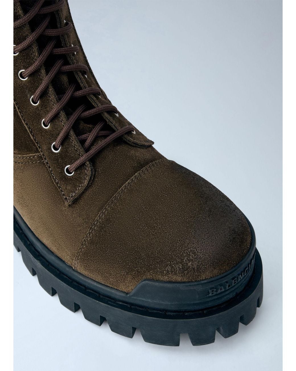 Balenciaga White Combat Strike L20 Ankle Boots for men