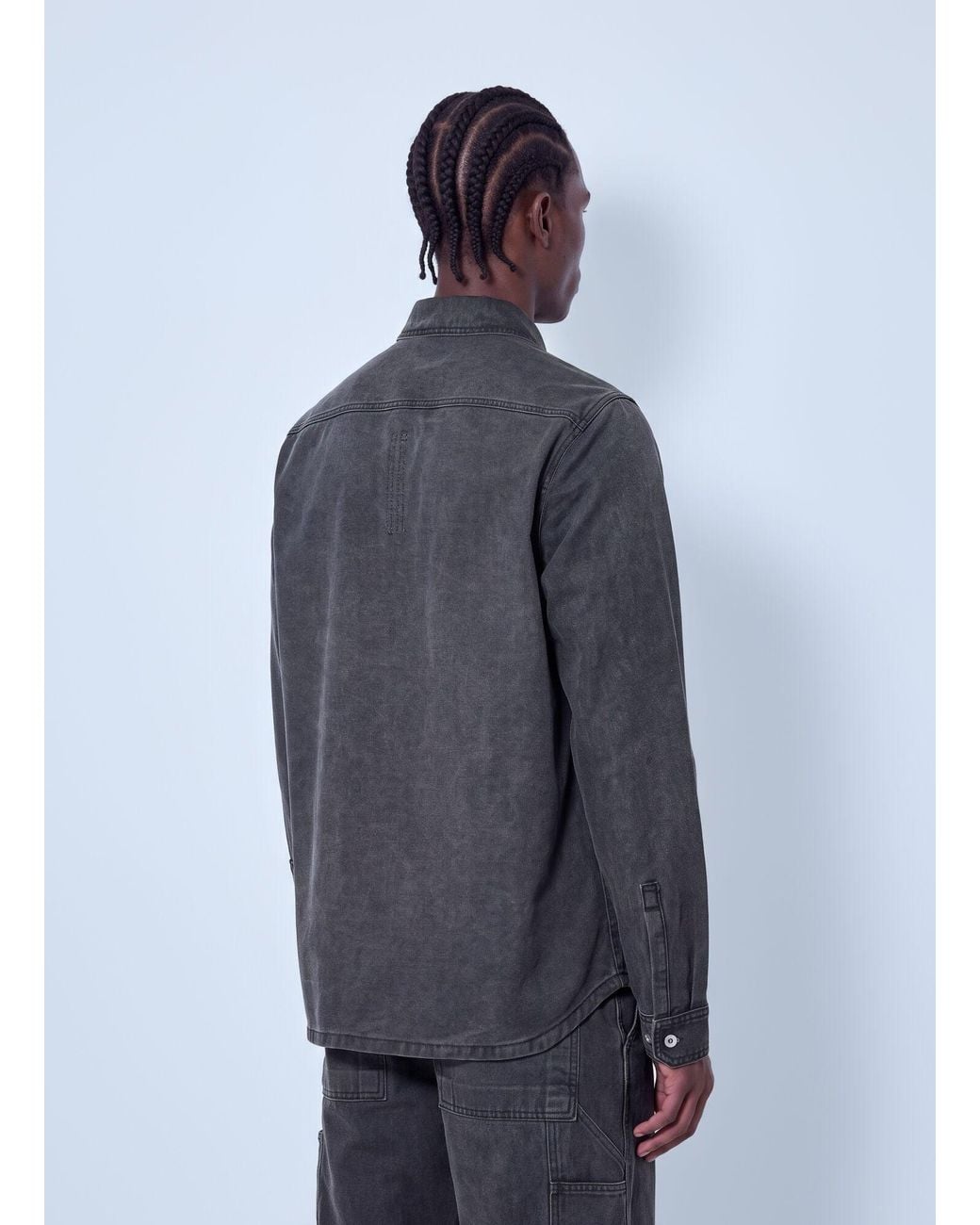 Rick Owens Blue Denim Shirt for men