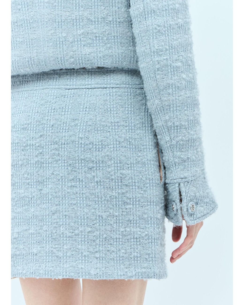 Gucci Blue Tweed Mini Skirt