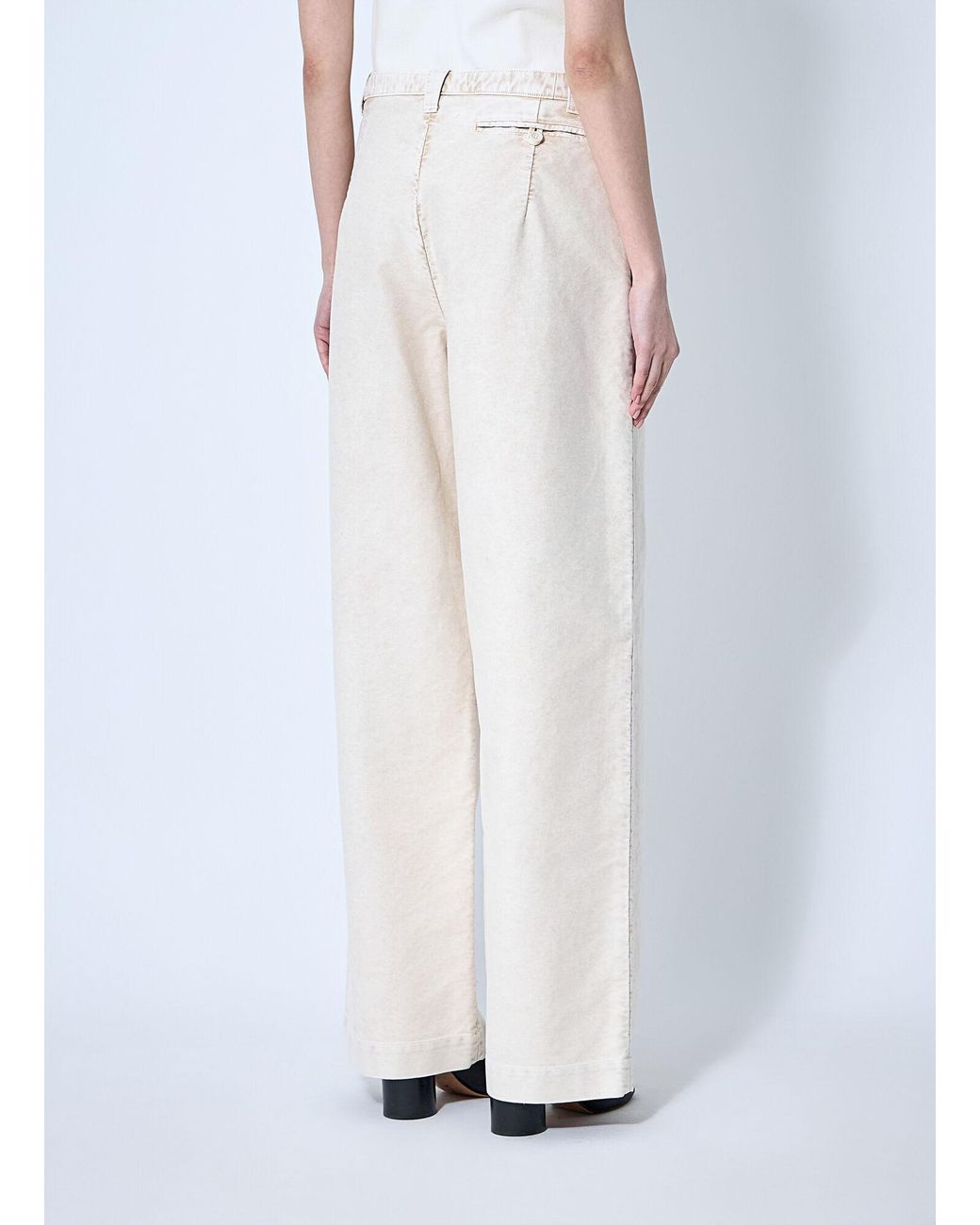 Maison Margiela White Wide Leg Pants