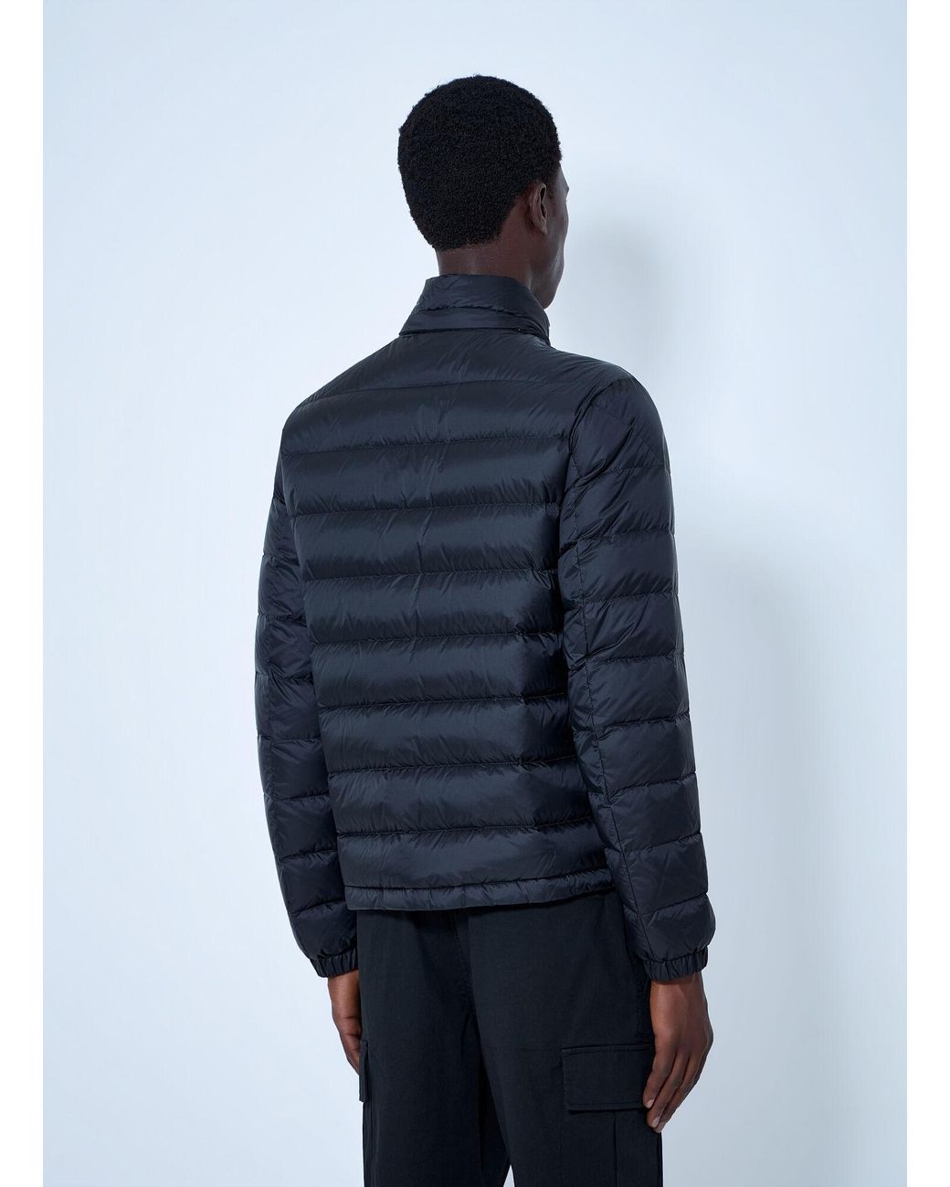 Moncler Blue Verith Hooded Short Down Jacket for men