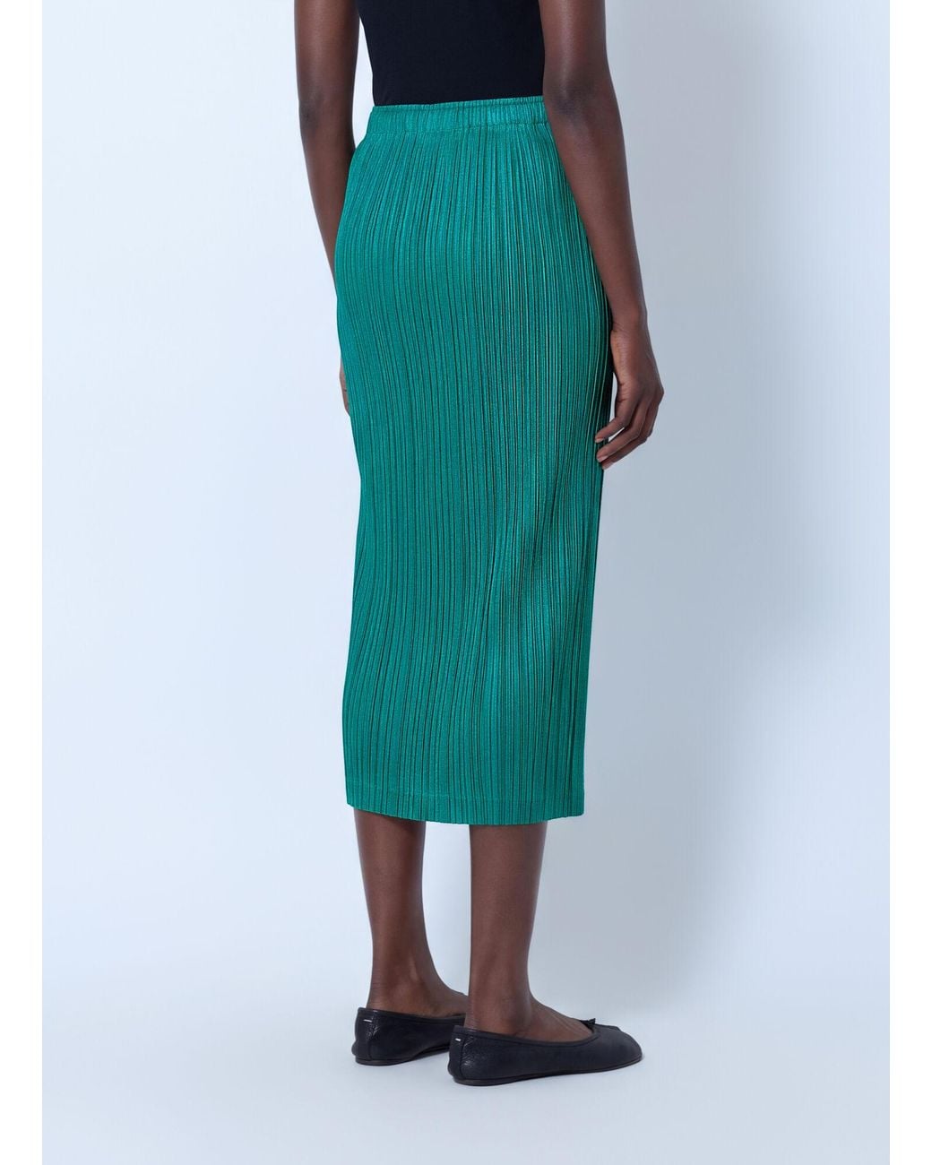 Pleats Please Issey Miyake Green Thicker Bottoms 1 Midi Skirt