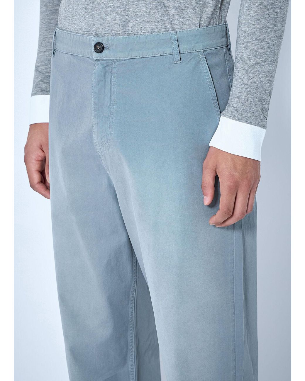 Miu Miu Blue Garment-Dyed Twill Pants