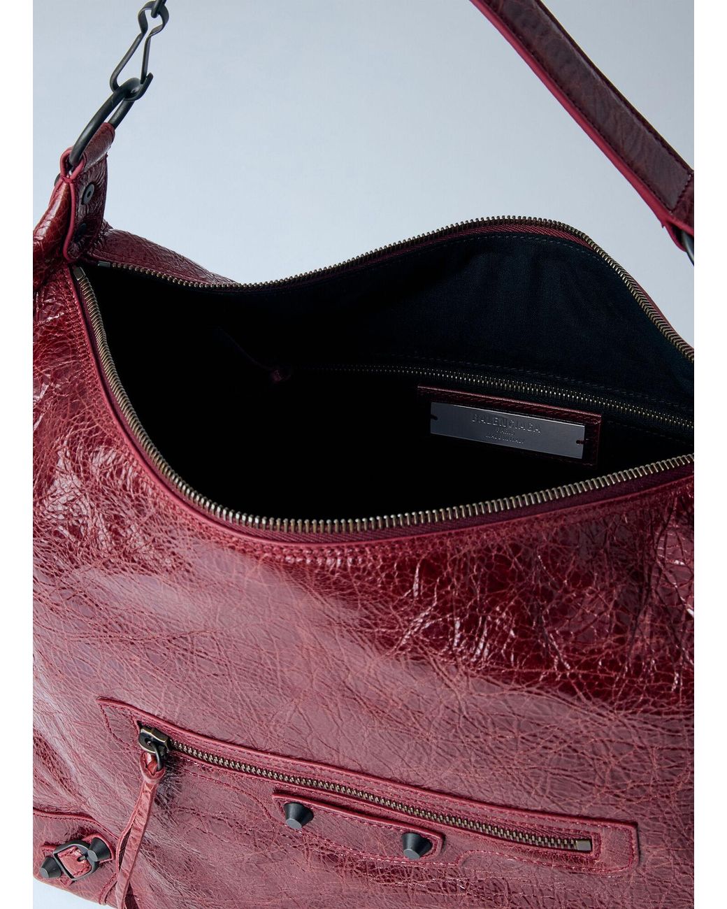 Balenciaga Purple Le City Hobo Shoulder Bag Medium