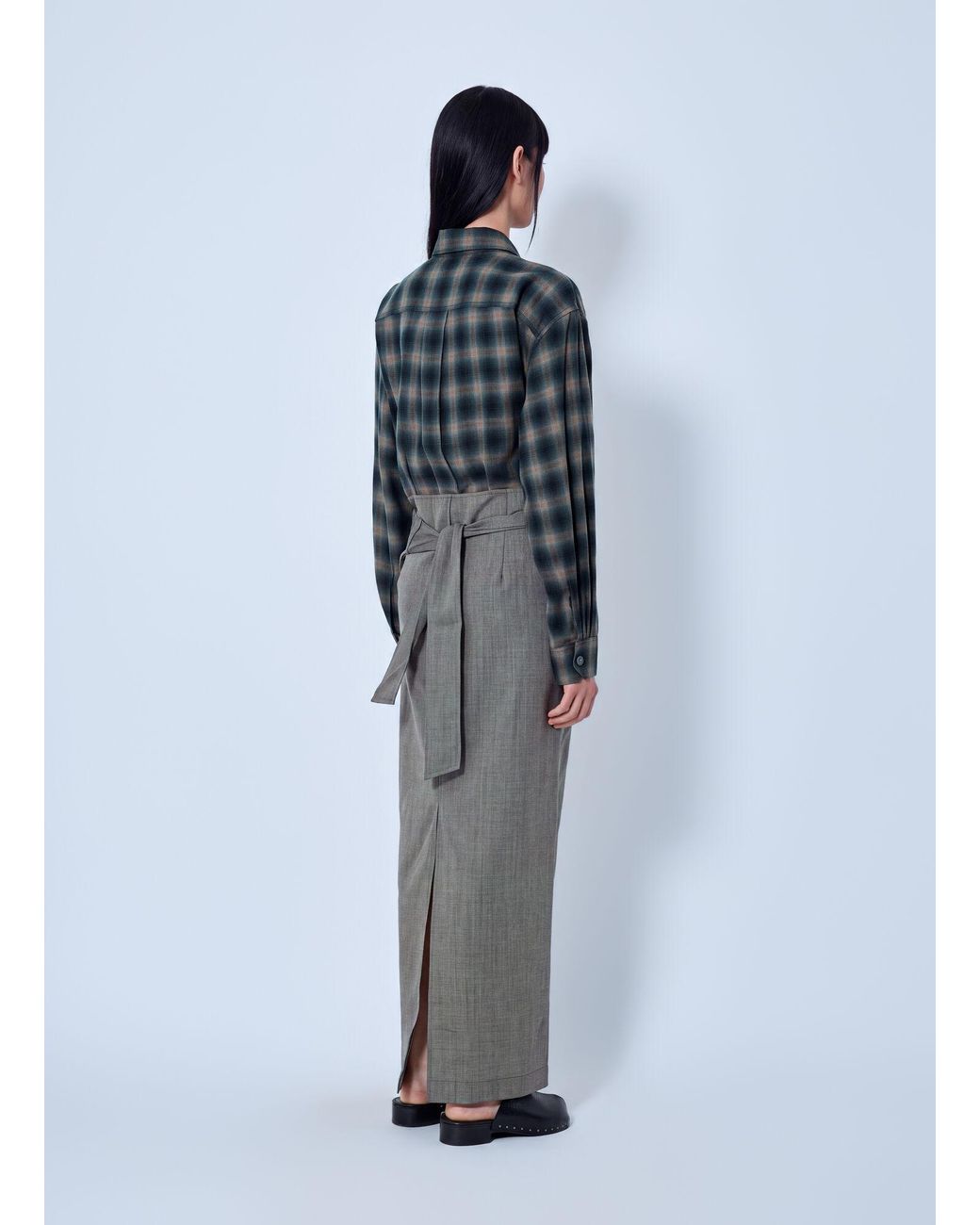 Our Legacy Blue Twisted Shirt Dress