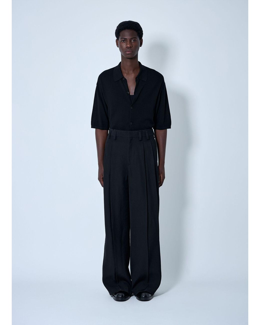 Jil Sander Blue Tailored Wool Pants for men