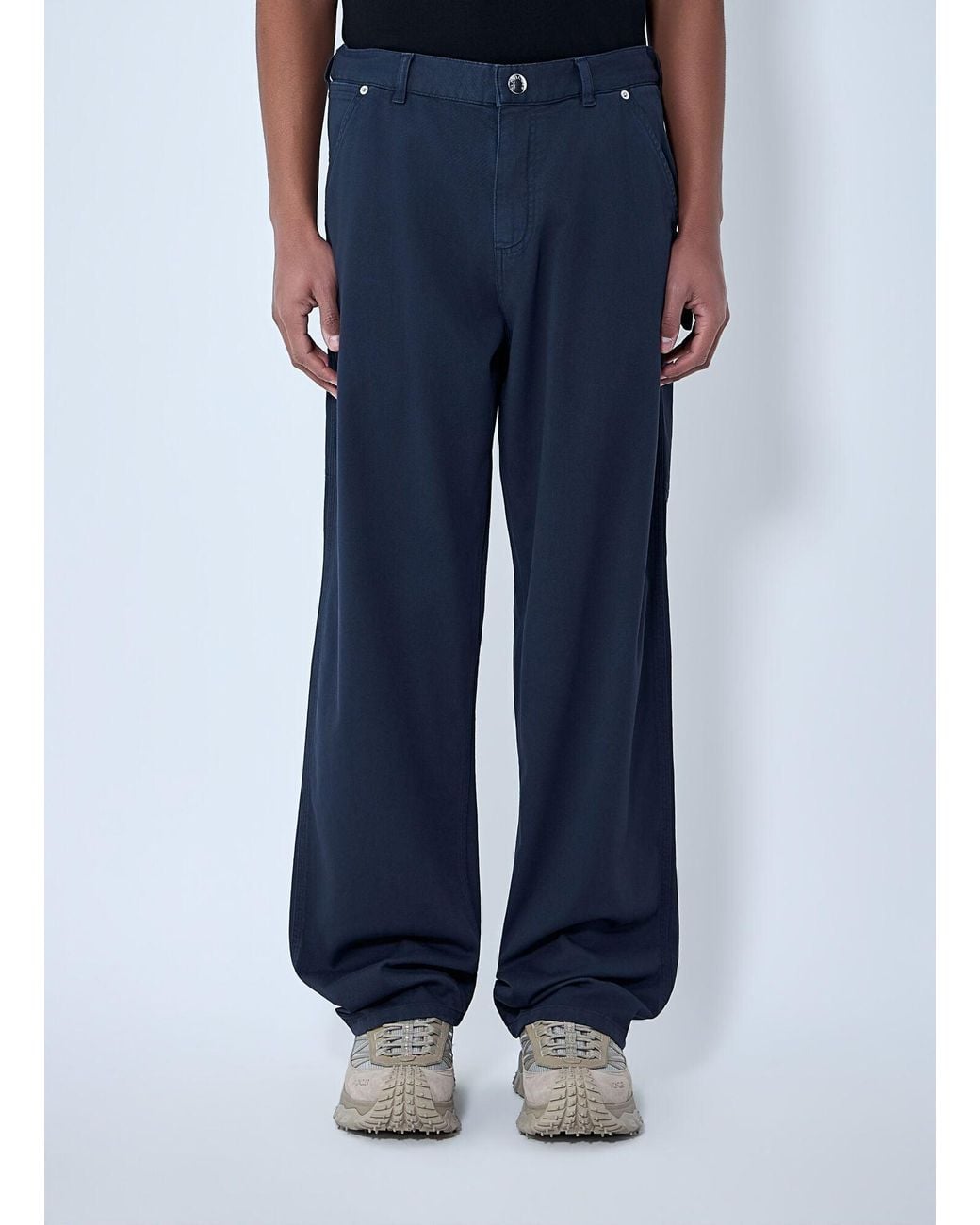 Moncler Blue Relaxed-Fit Cargo Pants for men