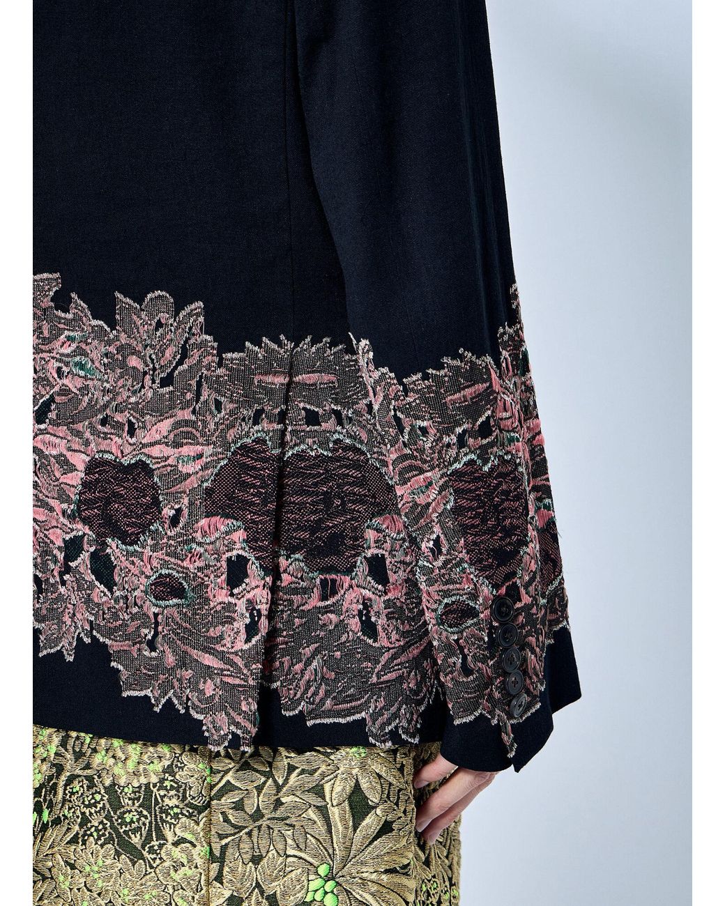 Dries Van Noten Blue Embroidered Double-Breasted Blazer