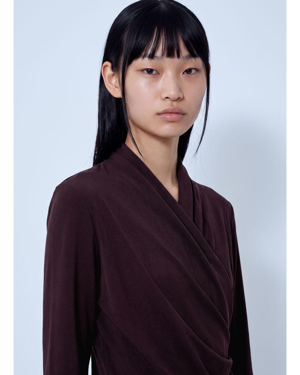 Max Mara Blue Asymmetric Draped Dress