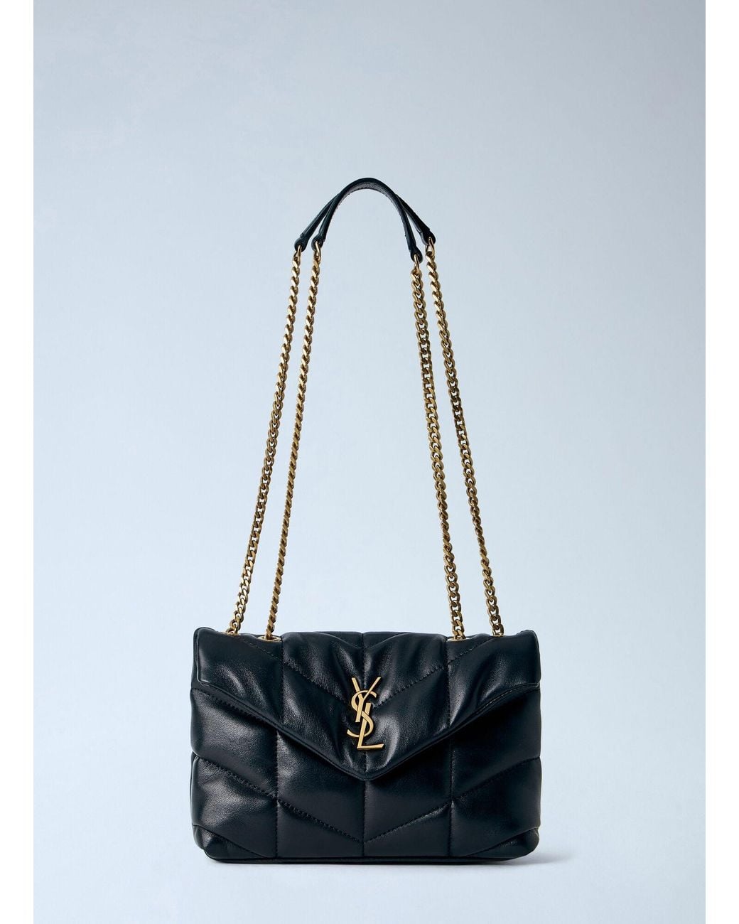 Saint Laurent Blue Toy Puffer Shoulder Bag