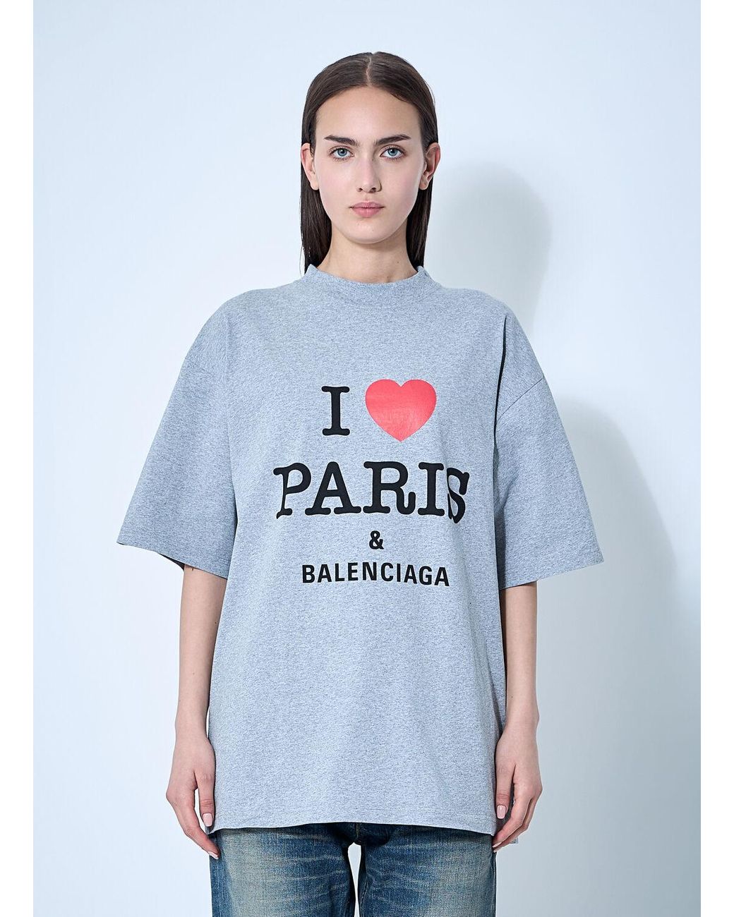 BALENCIAGA レディース I Love Paris Tシャツ ホワイト 白 Balenciaga I Love Paris T-Shirt in Blue | Lyst