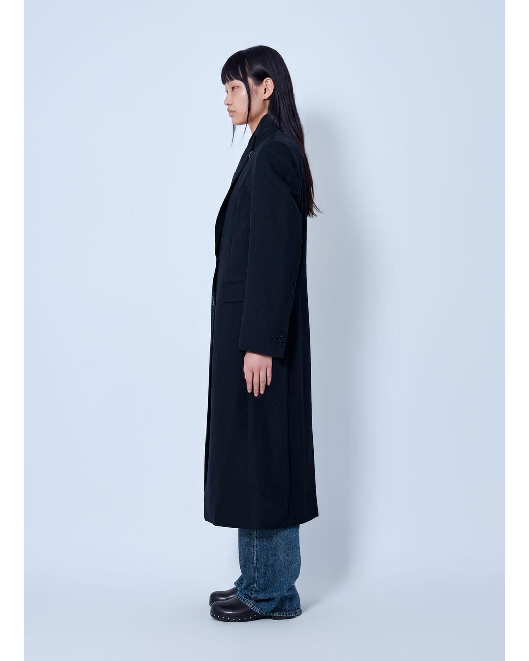Our Legacy Blue Manta Gabardine Coat