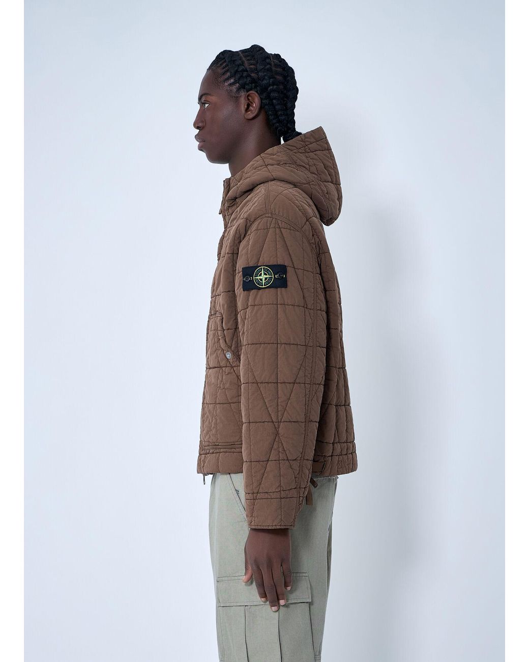 Stone Island Brown Winter Jackets for men