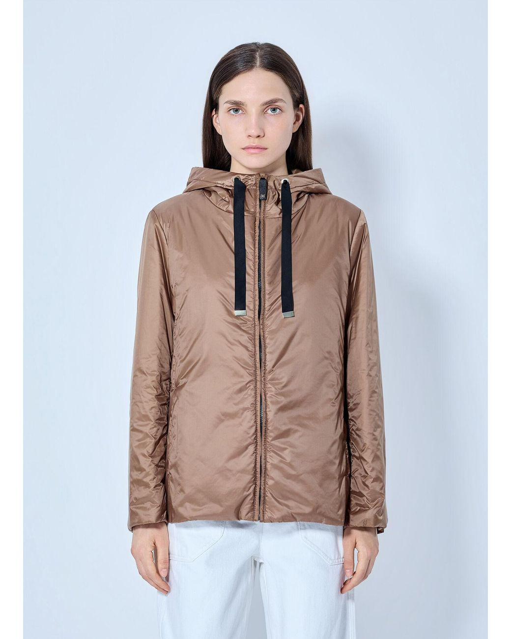 Max Mara Brown Hooded Zip Jacket
