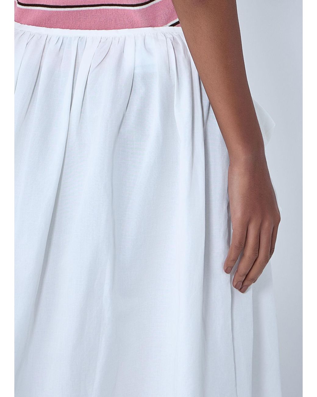 Miu Miu White Gathered Skirt