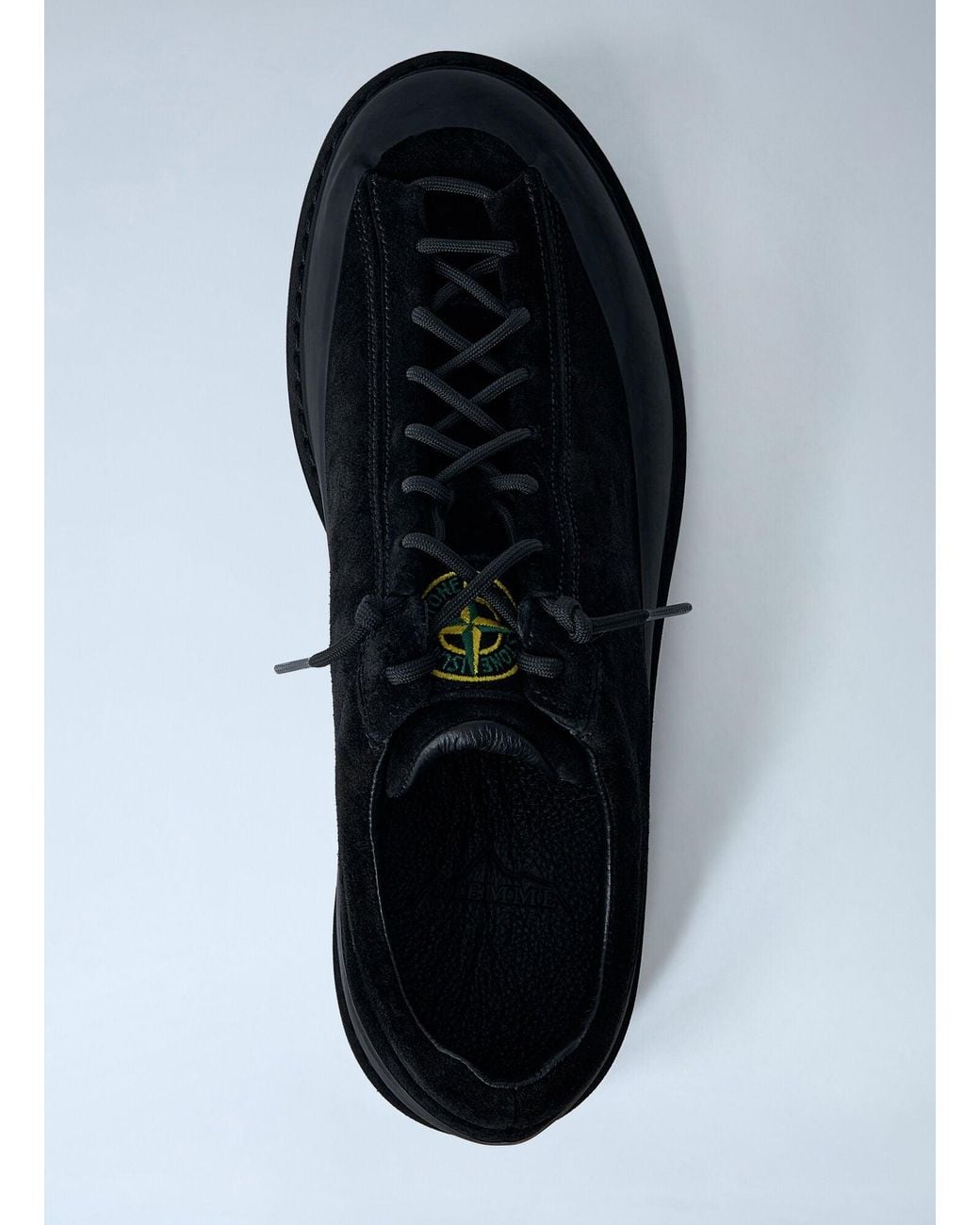 Stone Island Black Logo Patch Sneakers for men