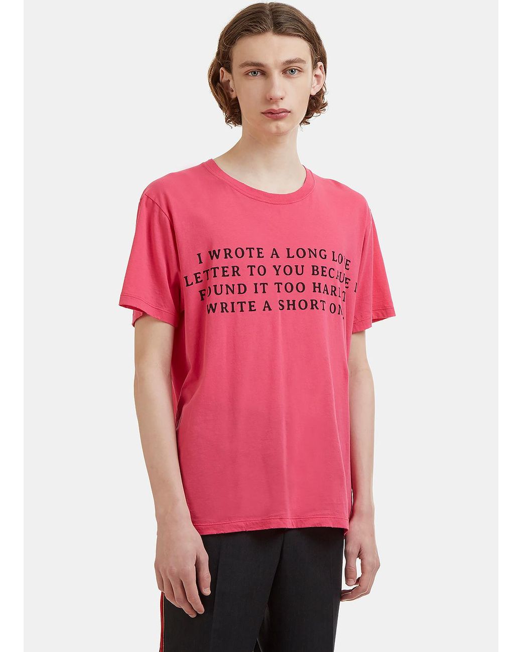 Gucci Cotton Love Letter T-shirt in Pink for Men | Lyst UK
