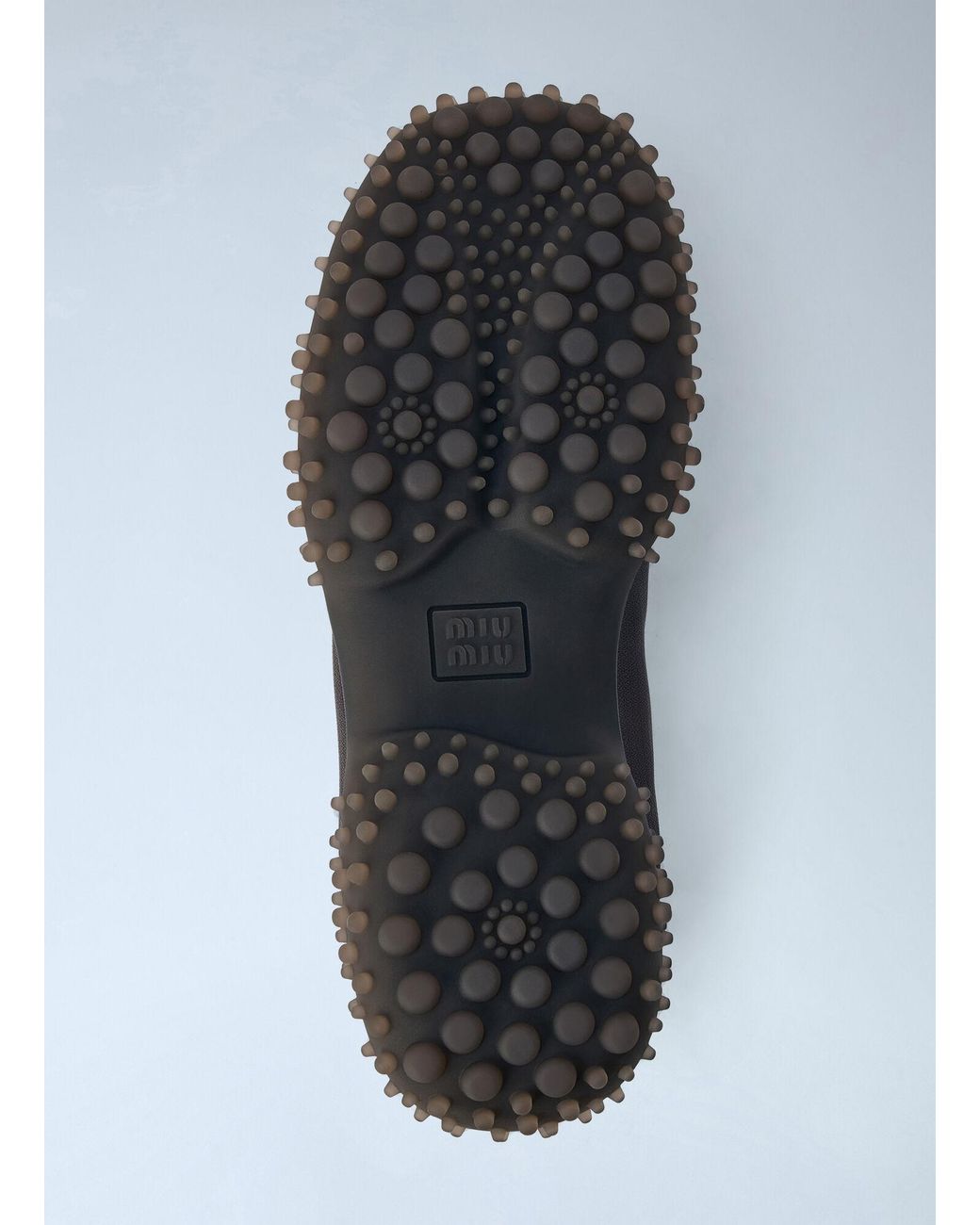 Miu Miu Black Bubble Technical Fabric And Suede Sneakers