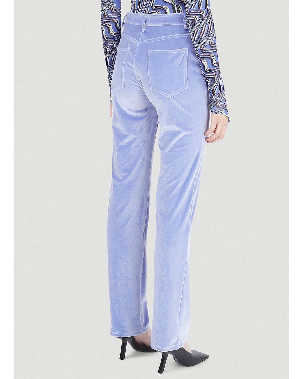 Maisie Wilen Purple Mockumentary Velvet Pants