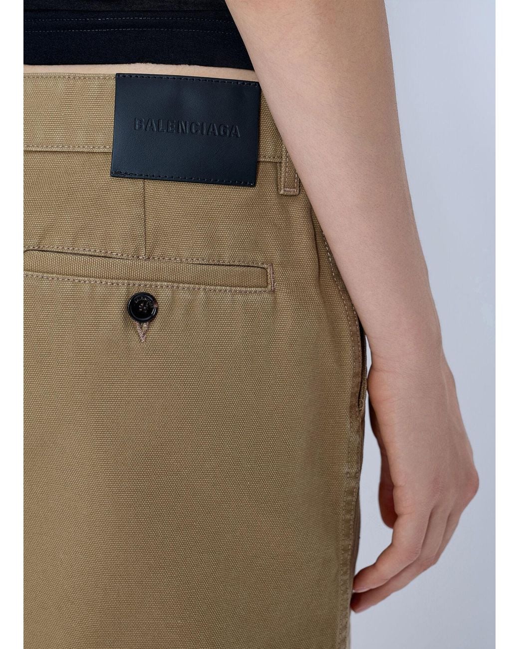Balenciaga Natural Cotton Mini Skirt