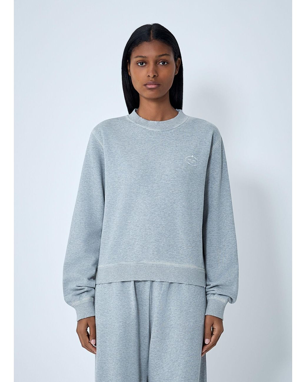 Prada Blue Cotton Sweatshirt