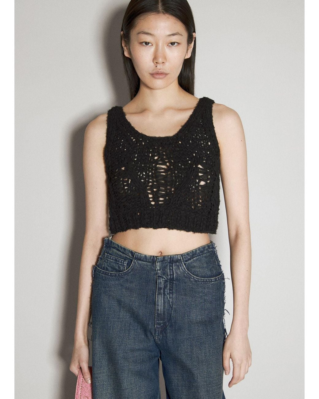 Guess Blue Crochet Top
