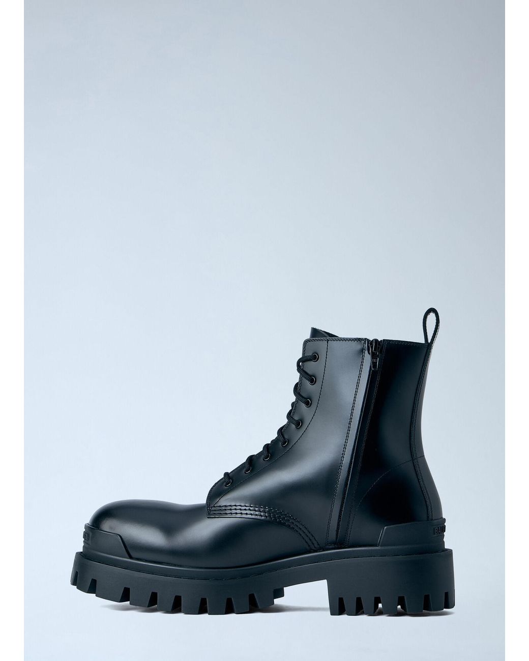 Balenciaga Blue Combat Strike Boots for men