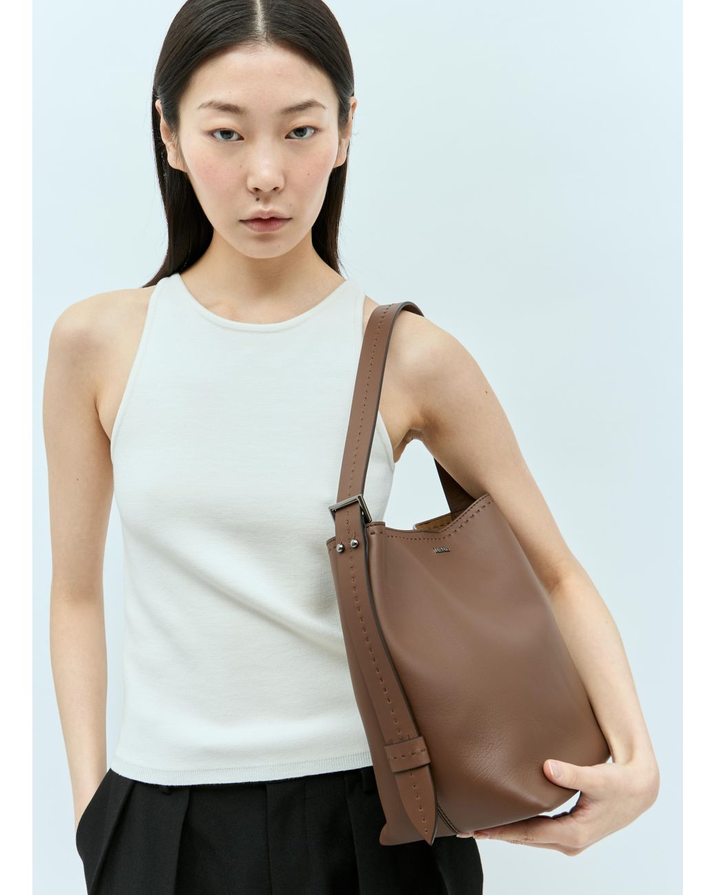 Max Mara Small Archetipo Shopping Bag in Natural | Lyst