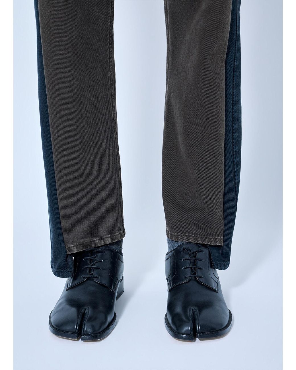 Maison Margiela Gray Spliced Denim Trousers for men