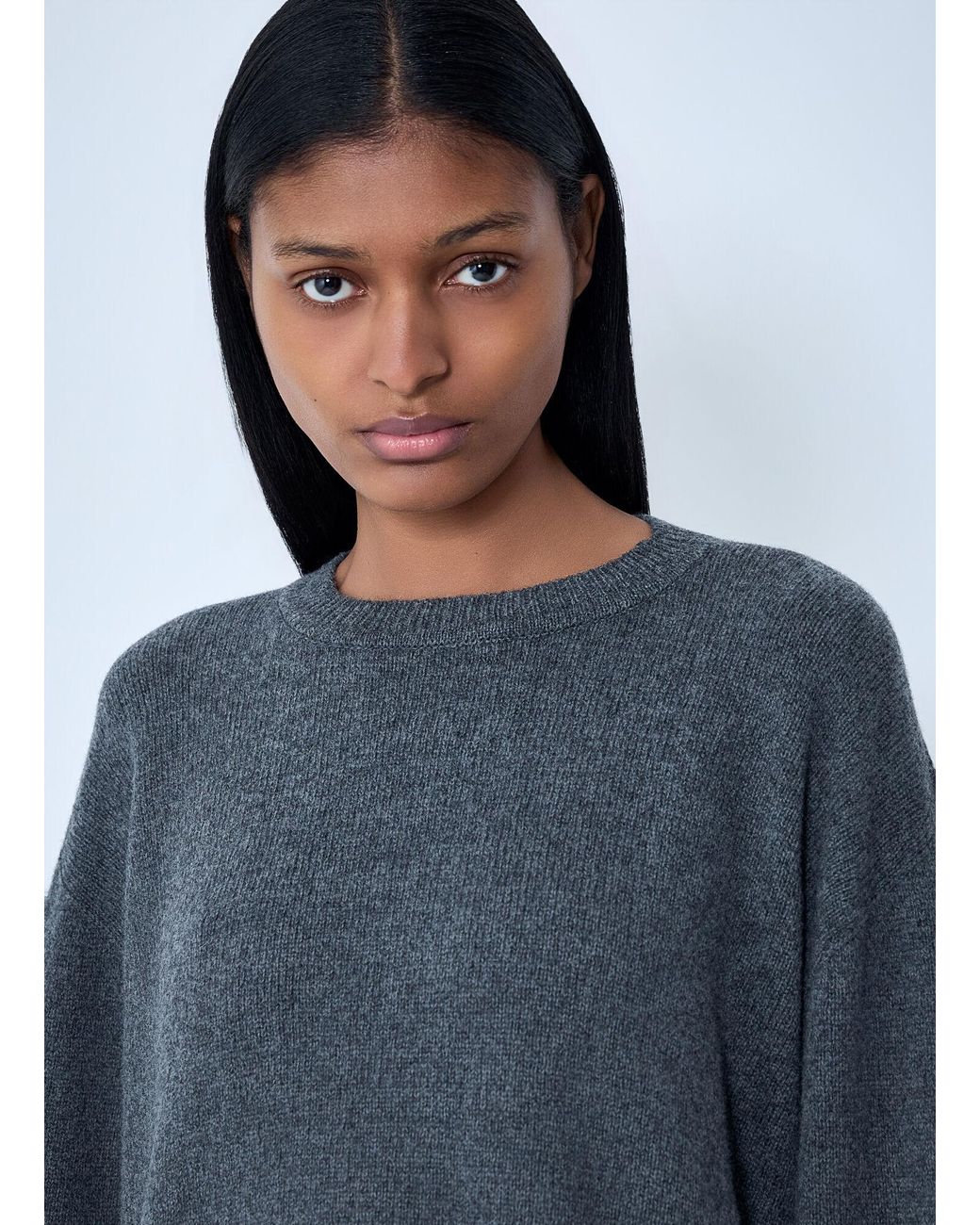 Issey Miyake Blue Oversized Knit Sweater
