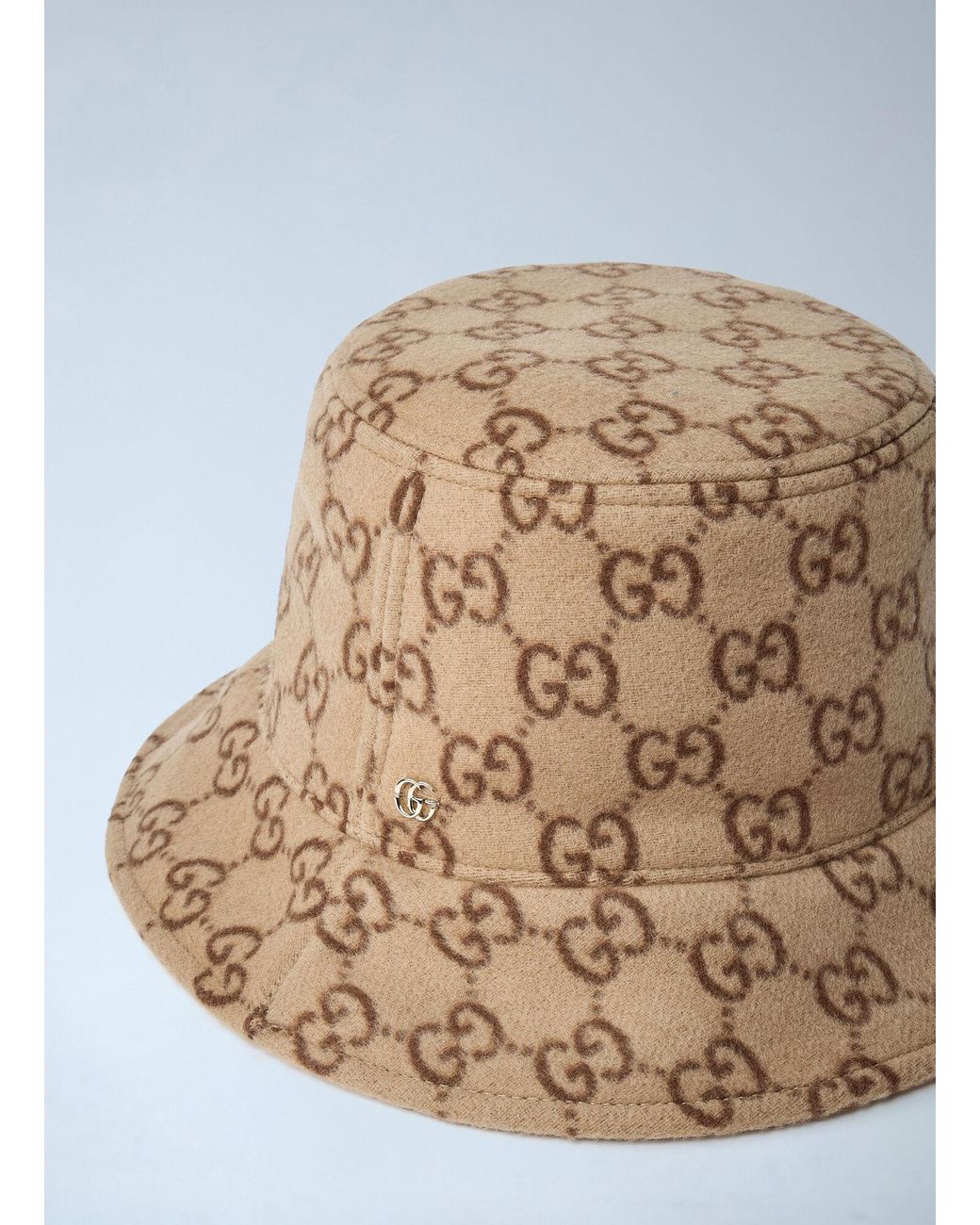 Gucci Blue Logo Motif Bucket Hat