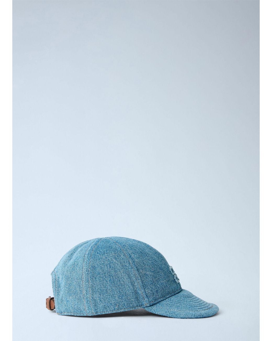 Miu Miu Blue Denim Washed Baseball Cap